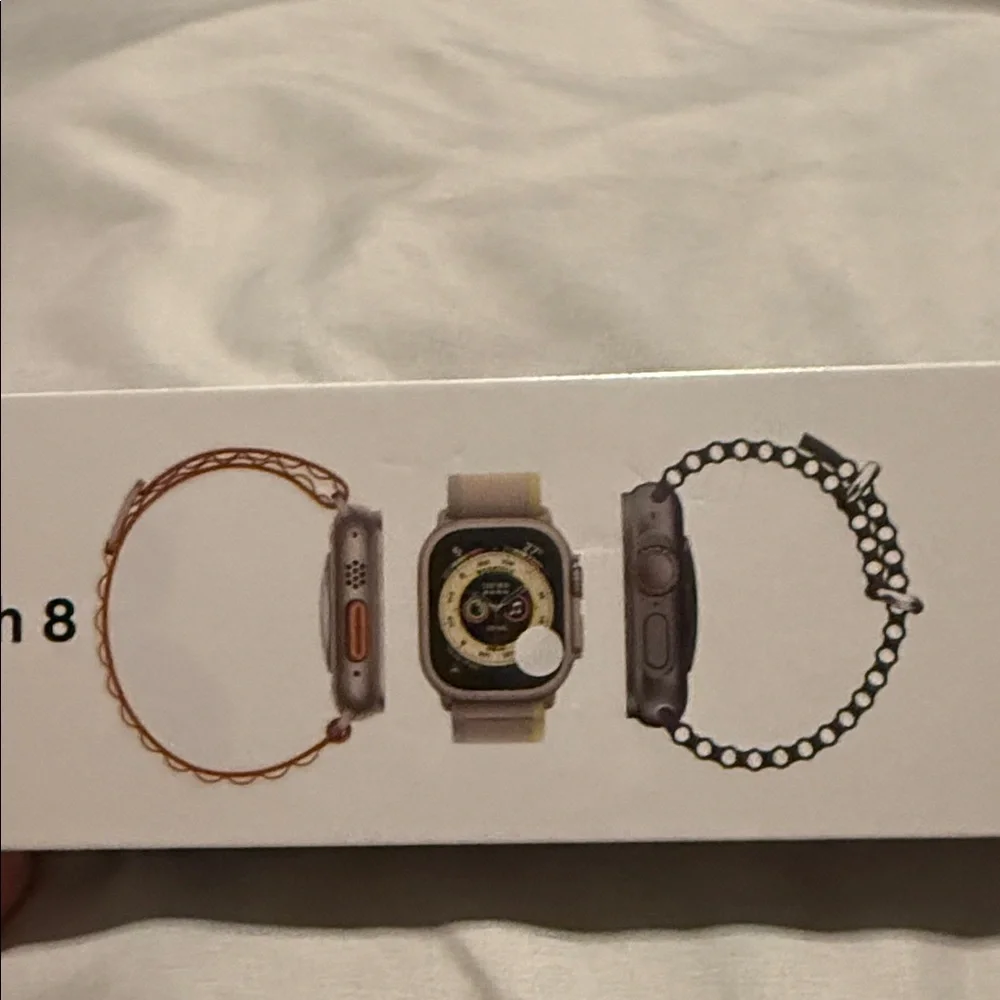Amazon Smartwatch 8 with Black and Gold Accents
